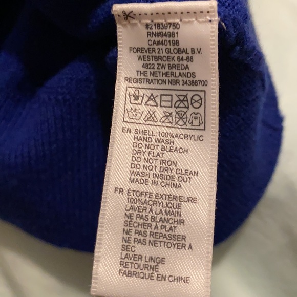 Soft pullover blue color block raglan - Picture 4 of 5